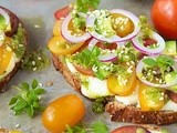 Tomato, Avocado & Fresh Mozzarella Tartines