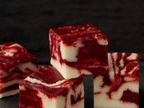 Winter White Red Velvet Fudge