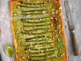 Asparagus, ricotta and basil tart
