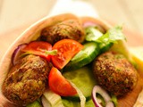 Broad bean and coriander falafel