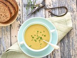 Broccoli, courgette and wasabi soup