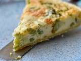 Broccoli, pea and chive tart