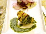 Char-grilled baby cauliflower with salsa verde