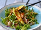 Frisée, canellini bean and avocado salad