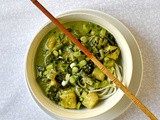 Green curry noodles