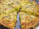 Leek tart with hazelnut crust