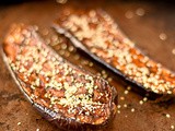 Miso and sesame glazed aubergine