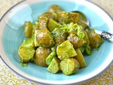 New potato salad with rocket, lemon and mint pesto