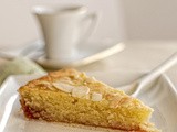 Rhubarb and vanilla Bakewell tart