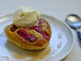 Rhubarb tart with star anise ice cream