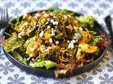 Roast broccoli and courgette with feta and preserved lemon