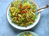 Roast chickpea and avocado salad