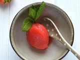 Strawberry sorbet