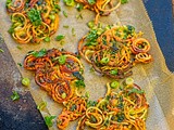 Sweet potato and spring onion latkes