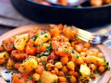 Sweet potato, turnip and chickpea hash