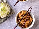 Szechuan-style tofu with spring onion