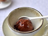 Vegan chocolate, olive oil and smoked sea salt sorbet