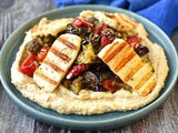 Zhug-roasted vegetables with halloumi