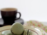 Celebrating my cookbooks release! Matcha Chocolate Macarons