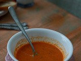 Roasted tomato and chickpea soup