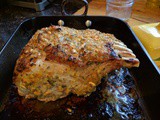 Crown Roast of Pork with Lemon and Herb Paste