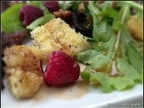 Fried Brie and Raspberry Salad with Honey-Balsamic Vinaigrette.....#thesaladbar