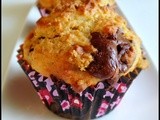 Peanut Butter-Banana Dark Chocolate Chunk Muffins