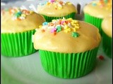Sweet Pea Cupcakes with Carrot Cream Cheese Frosting