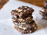 Almond Toffee Coffee Chocolate Bark (Vegan)