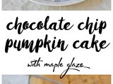 Chocolate Chip Pumpkin Cake with Maple Glaze (Gluten-Free and Vegan)