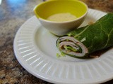 Collard Wraps with Tahini Basil Ranch