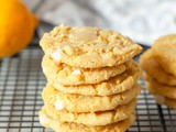 Gluten Free White Chocolate Chip Lemon Cookies (Vegan)