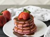 Strawberry Chocolate Pancakes (Gluten-Free & Vegan)