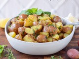 Warm Garlic Herb Red Potato Salad (Gluten Free & Vegan)