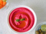 How to make beet root hummus from scratch | beet root hummus