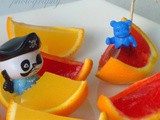 Jelly boats| Party special | Kidsfriendly| Summer special |home made orange jelly set in orange peel cups