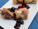 Blueberry Lemon Curd Dessert Egg Rolls / #BlueberryWeek