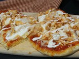Buffalo Chicken Naan Bread Pizza