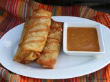 Caramel Drizzled Apple Pie Egg Rolls / #appleweek