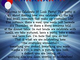 Celebrate It! Blog Link Party