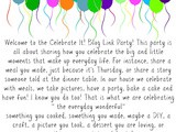 Celebrate It! Blog LinkParty
