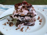 Chocolate Cherry No Bake Bars / #SundaySupper