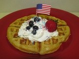 Red, White and Blue Malted Waffles