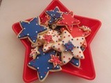 Red, White and Blue Star Cookies