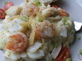 Seafood Fettuccine Alfredo / #SundaySupper