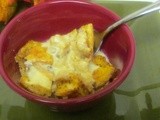 Sensational  Pumpkin Bread Pudding w/ Gingered Creme Anglaise