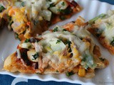 Southwest Chipotle Pulled Pork Naan Bread Pizza / #SundaySupper / #Nourish2Flourish