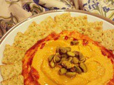 80s Fashionista | Carrot & Blood Orange Hummus with Sriracha