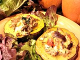 Sausage, Spinach & Mushroom Stuffed Acorn Squash