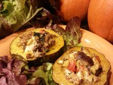 Turkey Sausage, Spinach & Mushroom Roasted Acorn Squash